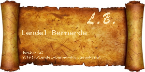 Lendel Bernarda névjegykártya